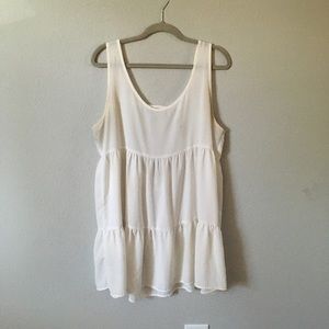 White free people peplum dress size L/XL